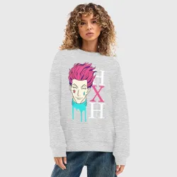 Женский свитшот oversize без начеса хлопок H x H лого - фото 2