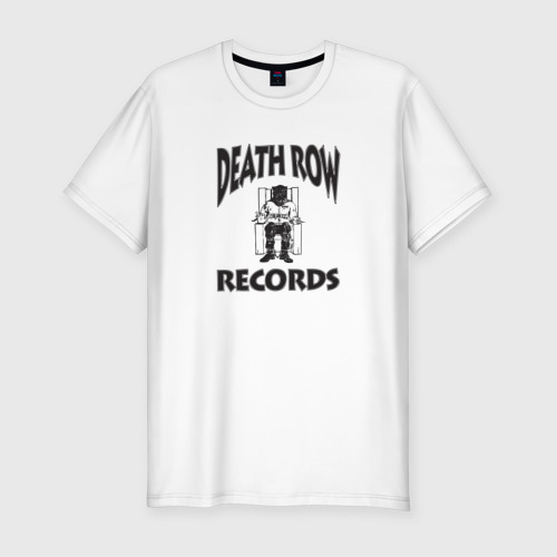 Мужская футболка хлопок Slim Death Row Records, цвет белый