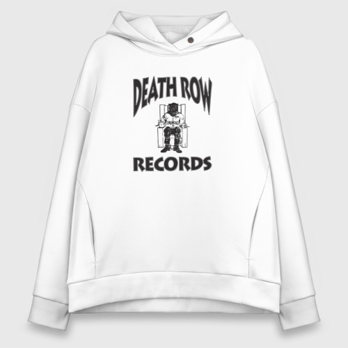 Женское худи Oversize хлопок Death Row Records, цвет белый