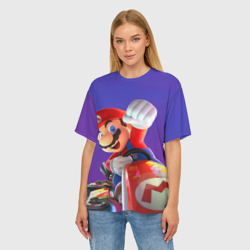 Женская футболка oversize 3D Mario 3D - фото 2