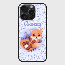 Чехол силиконовый для Apple iPhone 15 Pro матовый Анечка