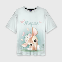 Женская футболка oversize 3D Мария