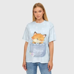 Женская футболка oversize 3D Дарья - фото 2