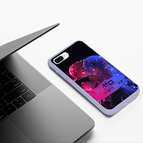 Чехол для iPhone 7Plus/8 Plus матовый Re:Zero Rem and Ram, цвет светло-сиреневый - фото 5