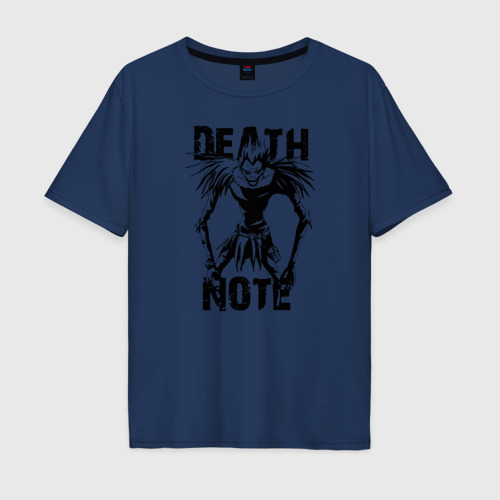 Мужская футболка хлопок Oversize с принтом Death Note black Ryuk, вид спереди #2