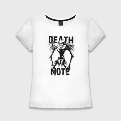 Женская футболка хлопок Slim Death Note black Ryuk