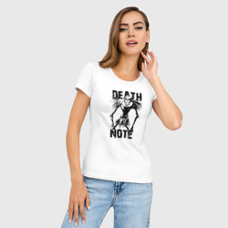 Женская футболка хлопок Slim Death Note black Ryuk - фото 2