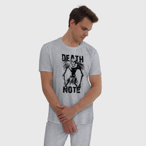 Мужская пижама хлопок с принтом Death Note black Ryuk, фото на моделе #1
