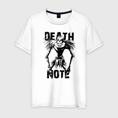 Мужская футболка хлопок Death Note black Ryuk, цвет белый