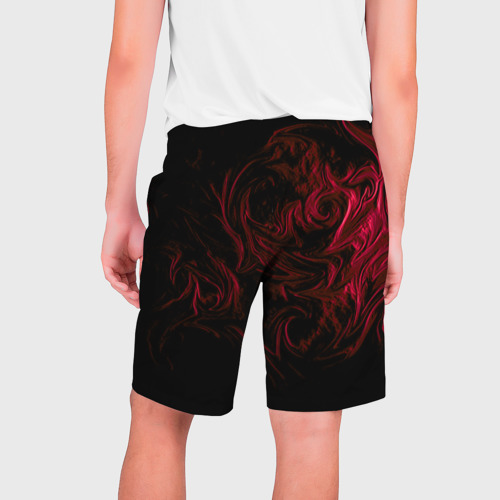 Мужские шорты 3D с принтом Fire, вид сзади #1
