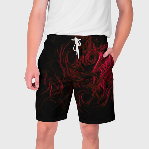 Мужские шорты 3D с принтом Fire, вид спереди #2