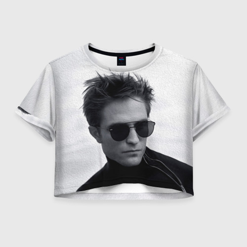 Женская футболка Crop-top 3D Robert Pattinson, цвет 3D печать