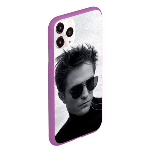Чехол для iPhone 11 Pro Max матовый Robert Pattinson, цвет фиолетовый - фото 3