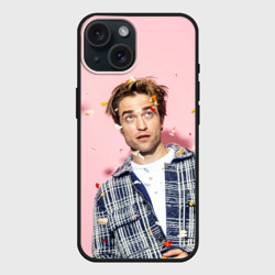 Чехол силиконовый для Apple iPhone 15 матовый Robert Pattinson