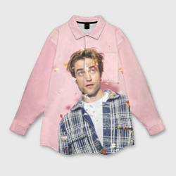 Мужская рубашка oversize 3D Robert Pattinson