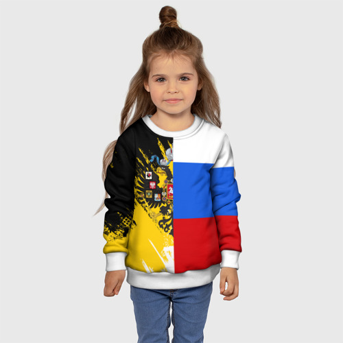 Детский свитшот 3D Российский Имперский Флаг, цвет 3D печать - фото 7