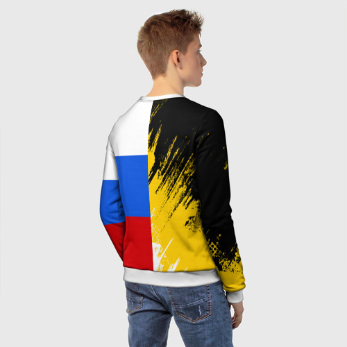 Детский свитшот 3D Российский Имперский Флаг, цвет 3D печать - фото 4
