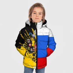 Зимняя куртка для мальчиков 3D Российский Имперский Флаг - фото 2