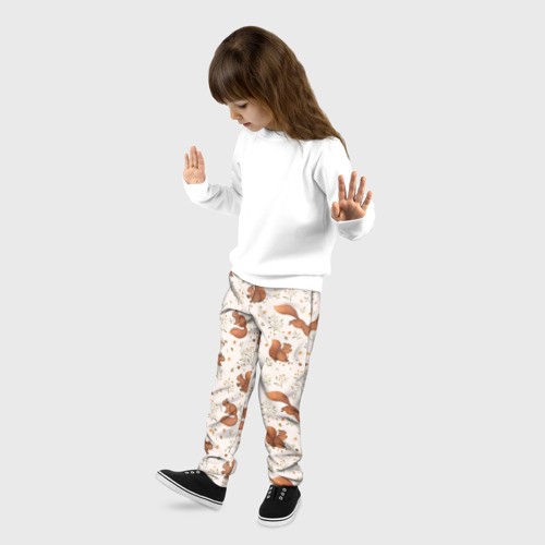 Детские брюки 3D Белочки, цвет 3D печать - фото 3