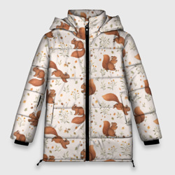 Женская зимняя куртка Oversize Белочки