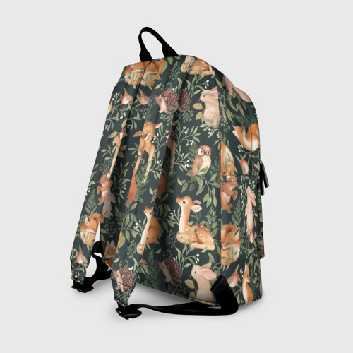 Рюкзак 3D с принтом Милые лесные звери, вид сзади #1