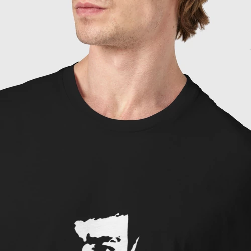 Мужская футболка хлопок с принтом Брюс Ли, фото #4