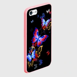 Чехол для iPhone 5/5S матовый Поцелуй бабочек - фото 2