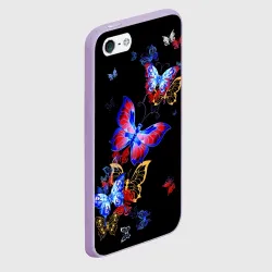 Чехол для iPhone 5/5S матовый Поцелуй бабочек - фото 2
