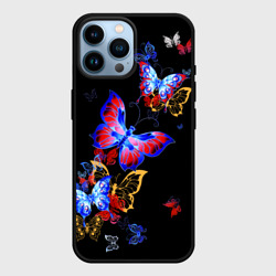 Чехол для iPhone 14 Pro Max Поцелуй бабочек