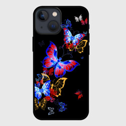 Чехол для iPhone 13 mini Поцелуй бабочек