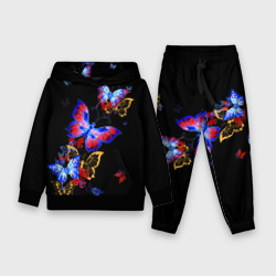 Детский костюм с толстовкой 3D Поцелуй бабочек
