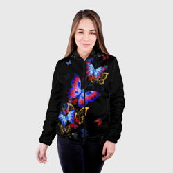 Женская куртка 3D Поцелуй бабочек - фото 2