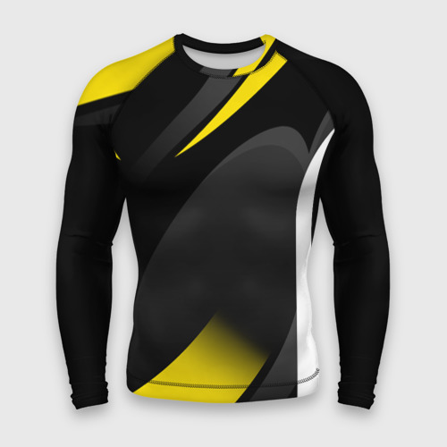 Мужской рашгард 3D Sport wear yellow, цвет 3D печать