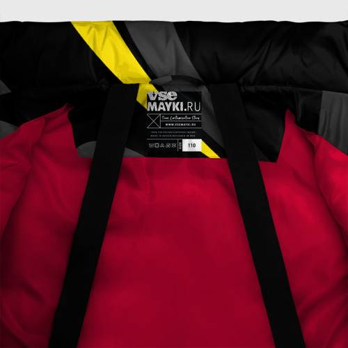 Зимняя куртка для девочек 3D с принтом Sport wear yellow, фото #5