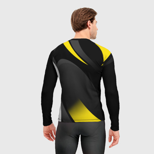 Мужской рашгард 3D Sport wear yellow, цвет 3D печать - фото 4