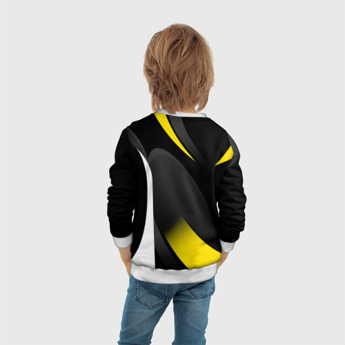 Детский свитшот 3D Sport wear yellow, цвет 3D печать - фото 6
