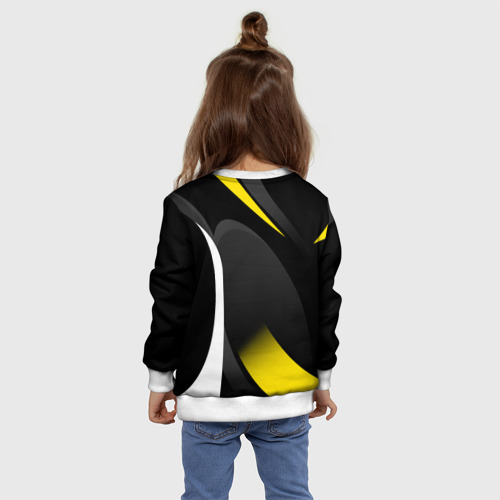 Детский свитшот 3D Sport wear yellow, цвет 3D печать - фото 8