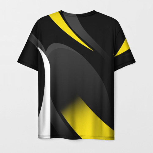 Мужская футболка 3D Sport wear yellow, цвет 3D печать - фото 2