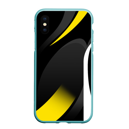 Чехол для iPhone XS Max матовый Sport wear yellow, цвет мятный