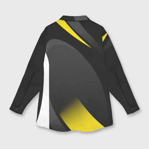 Мужская рубашка oversize 3D с принтом Sport wear yellow, вид сзади #1