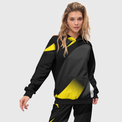 Женский костюм с толстовкой 3D Sport wear yellow - фото 2