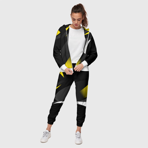 Женский костюм 3D Sport wear yellow, цвет белый - фото 3