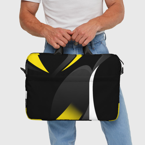 Сумка для ноутбука 3D Sport wear yellow, цвет 3D печать - фото 5