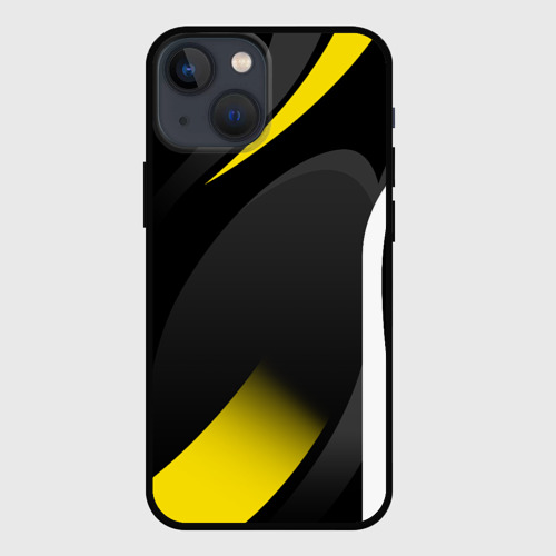 Чехол для iPhone 13 mini с принтом Sport wear yellow, вид спереди #2
