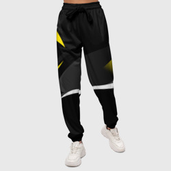 Костюм с принтом Sport wear yellow для женщины, вид на модели спереди №4. Цвет основы: белый