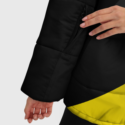Женская зимняя куртка Oversize Sport wear yellow, цвет черный - фото 6