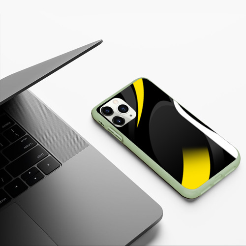 Чехол для iPhone 11 Pro матовый Sport wear yellow, цвет салатовый - фото 5