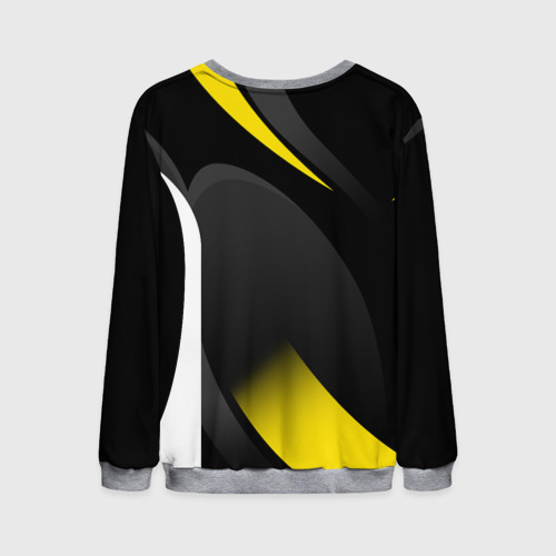 Мужской свитшот 3D Sport wear yellow, цвет меланж - фото 2