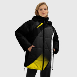 Женская зимняя куртка Oversize Sport wear yellow - фото 2