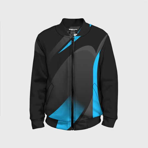 Детский бомбер 3D Sport wear blue, цвет черный